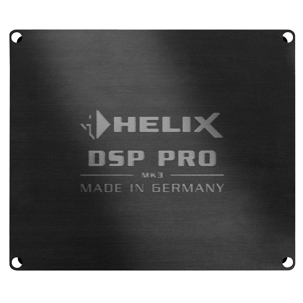 Schwarzes Metallgerät mit der Aufschrift 'HELIX DSP PRO MK3 MADE IN GERMANY'.
