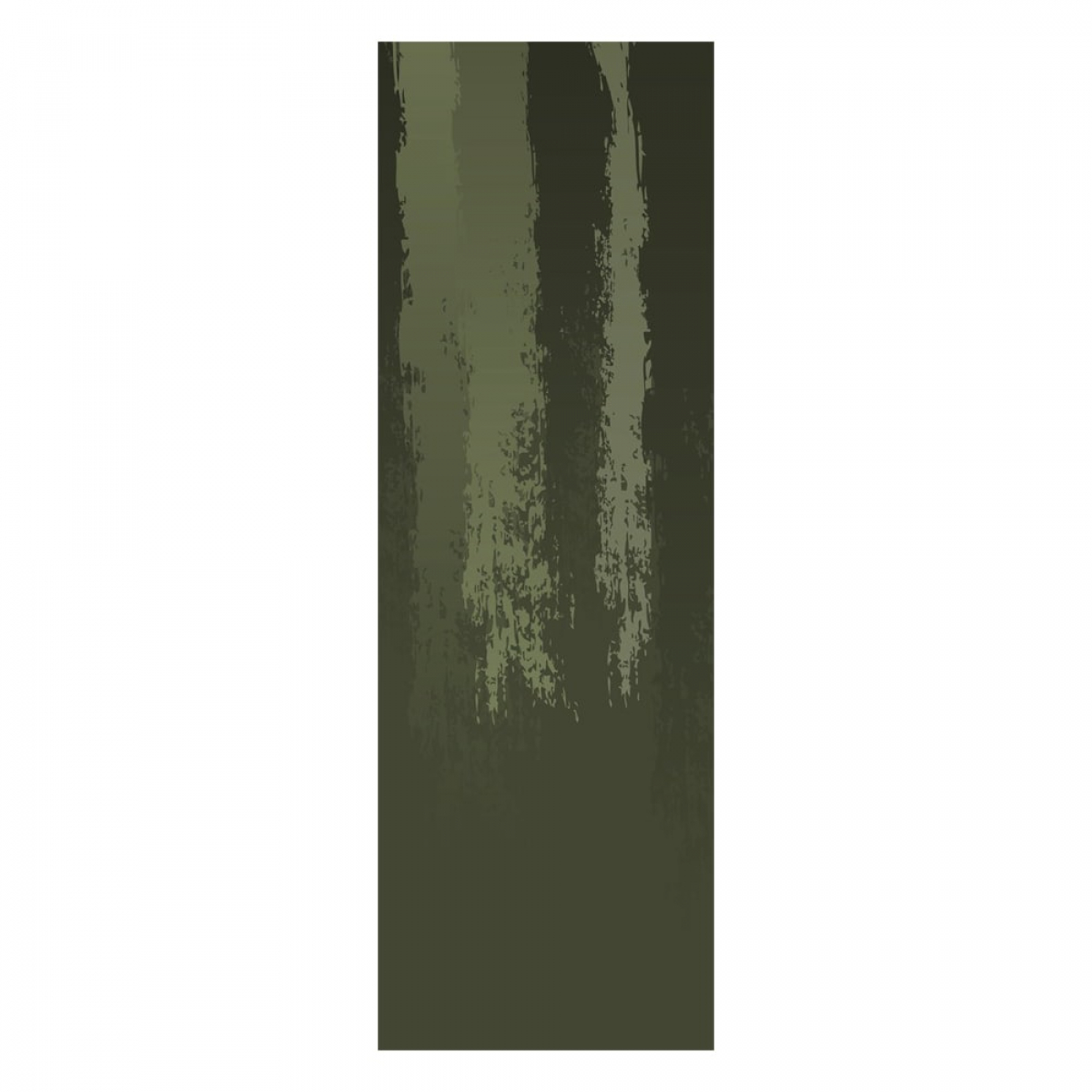 Vertical abstract art. Shades of green brush strokes on a white background.