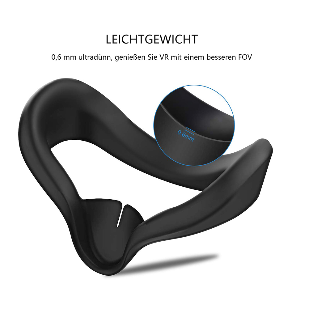 Schwarze VR-Headset-Gesichtsabdeckung.