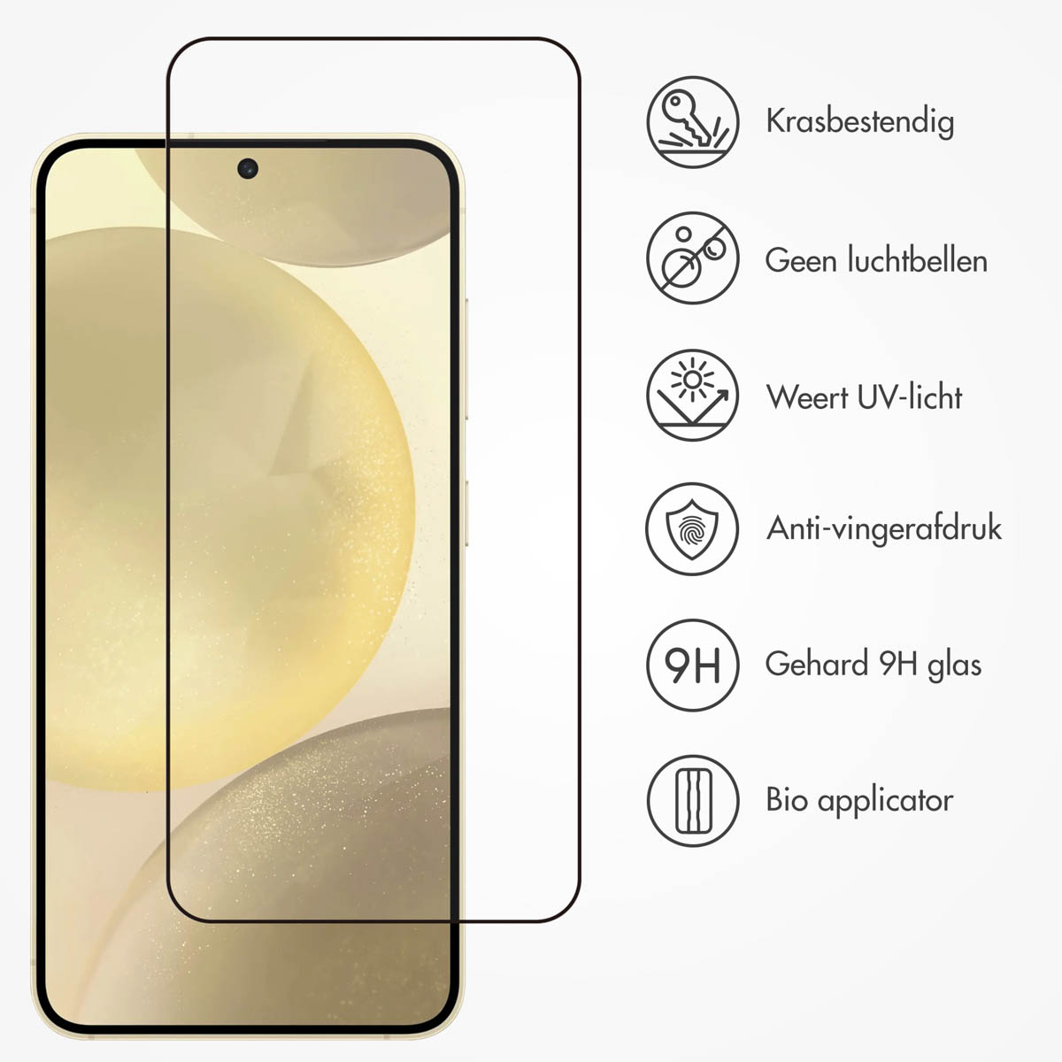 Groene tablethoes, met tablet erin. De hoes heeft een roterende standaardfunctie.