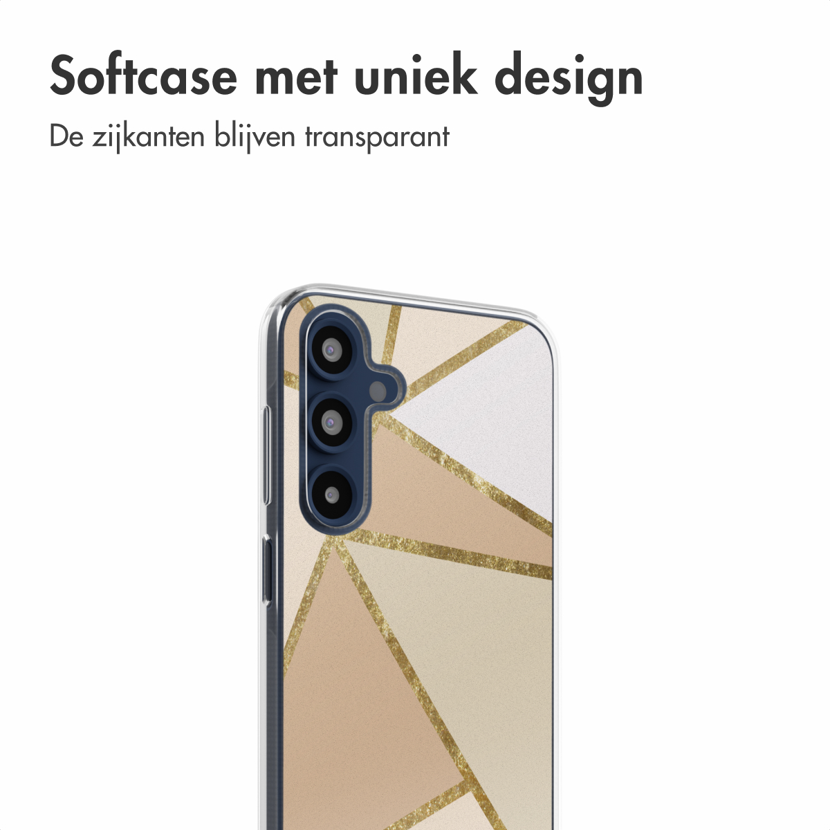 Een telefoonhoesje met een roze bloemenpatroon valt en barst het oppervlak eronder.
