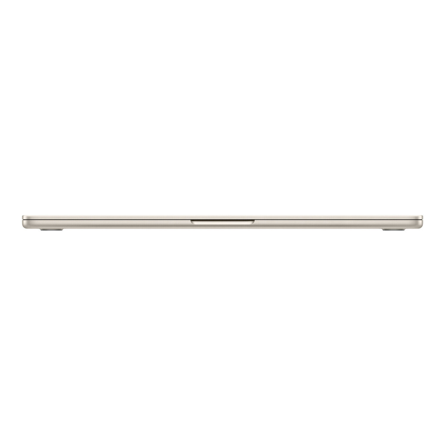 Seitenprofil eines geschlossenen silbernen Laptops.