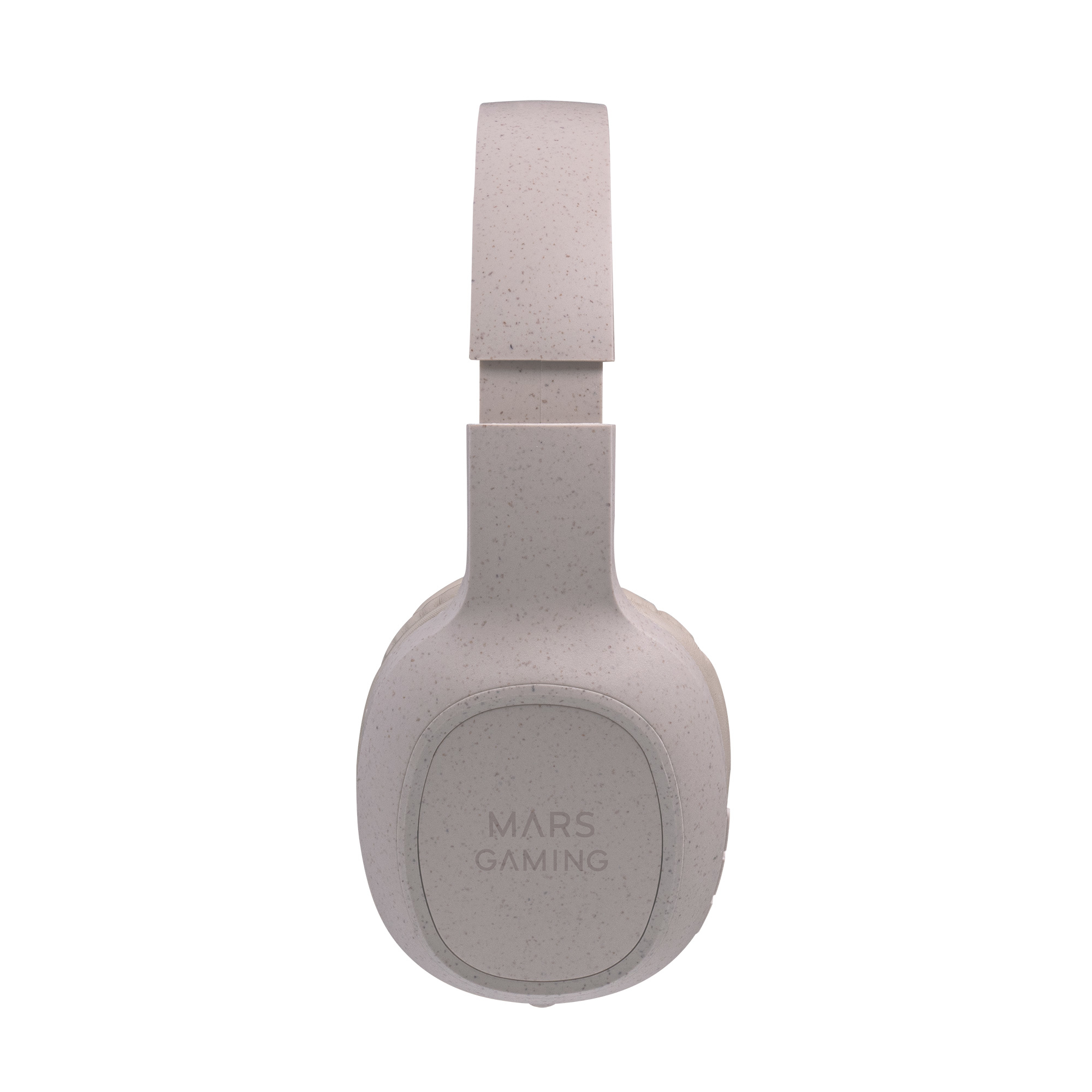Graue Kopfhörer auf weißem Hintergrund mit dem Markennamen MARS GAMING.