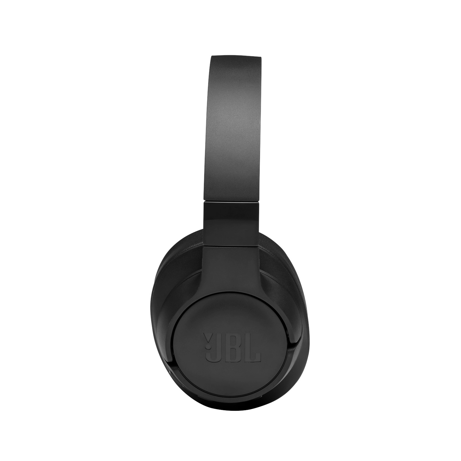 Cuffie JBL nere. I padiglioni sono neri, e l'archetto è anch'esso nero.