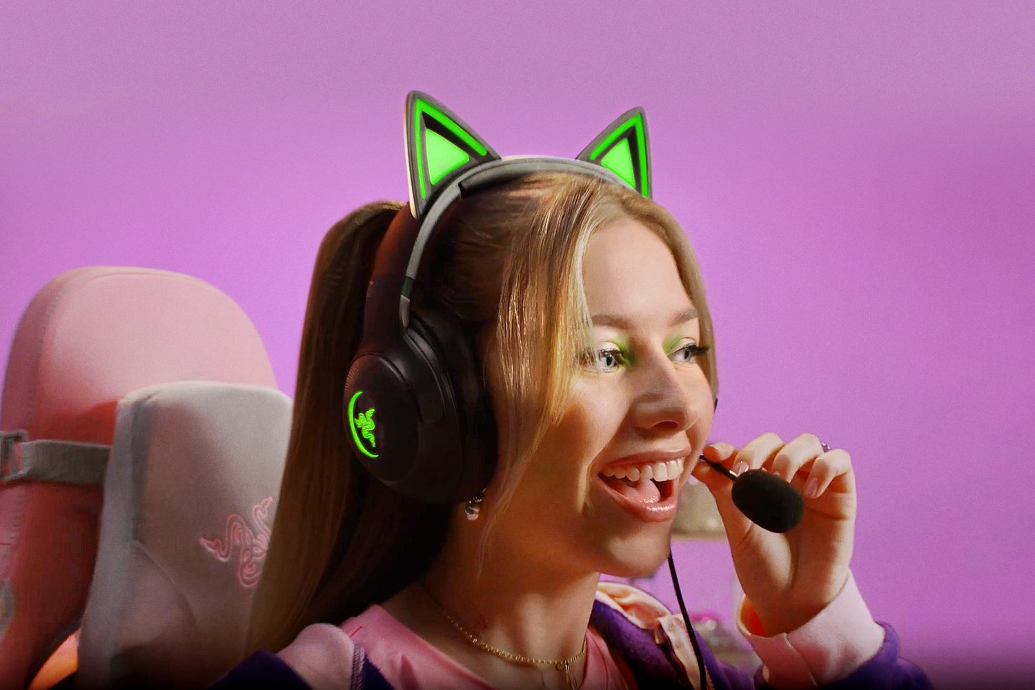 Słuchawki gamingowe RAZER Kraken Kitty V2 Czarny