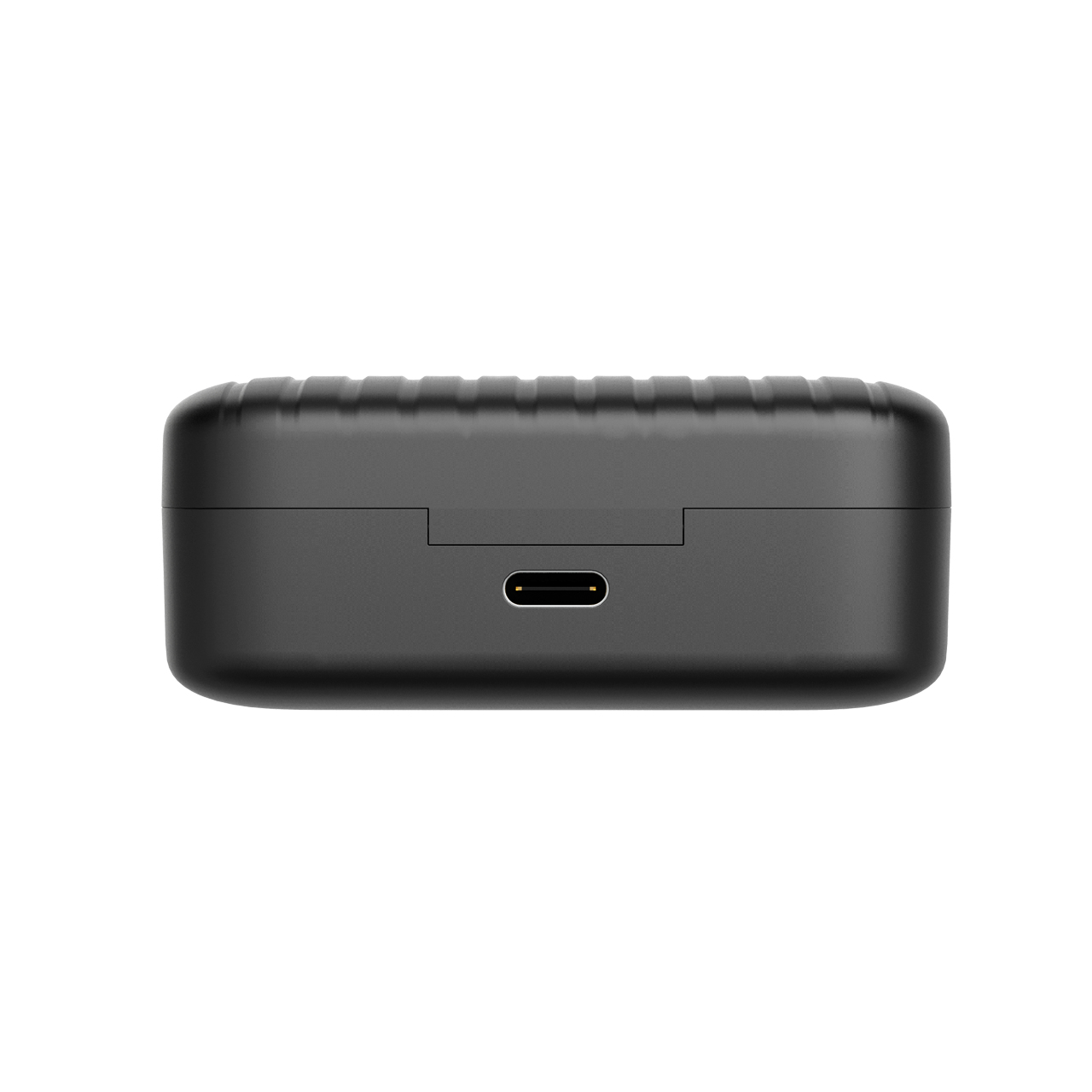 Czarne etui ładujące z portem USB-C na dole.
