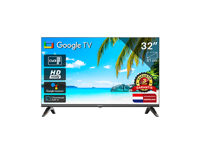 TEEVIEW TV32QHG-EU Led TV (Flat, 32 Zoll / 81 cm, HD-ready, SMART TV)