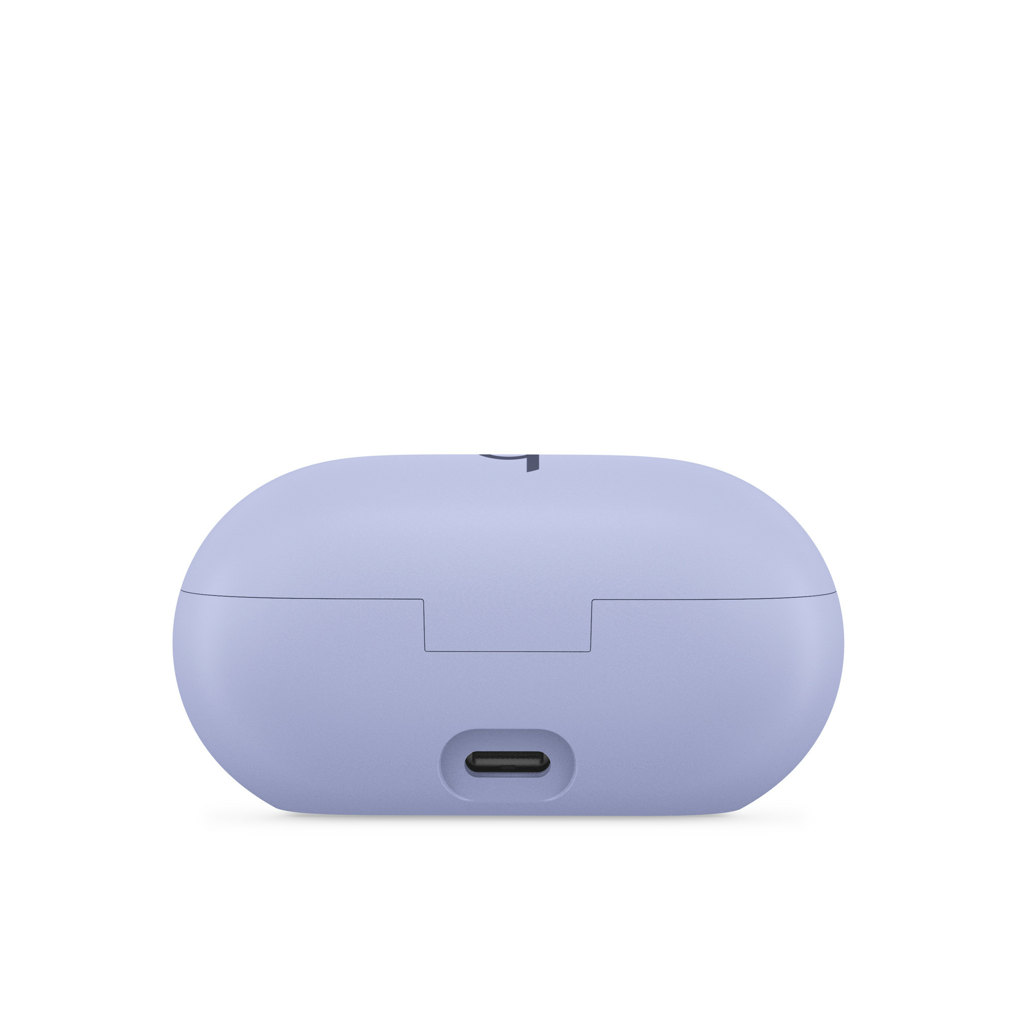 Jasnofioletowe etui ładujące z portem ładowania.