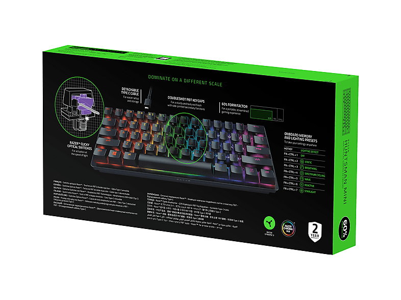 RAZER Huntsman Mini Gaming Toetsenbord | Purple Switch bedraad