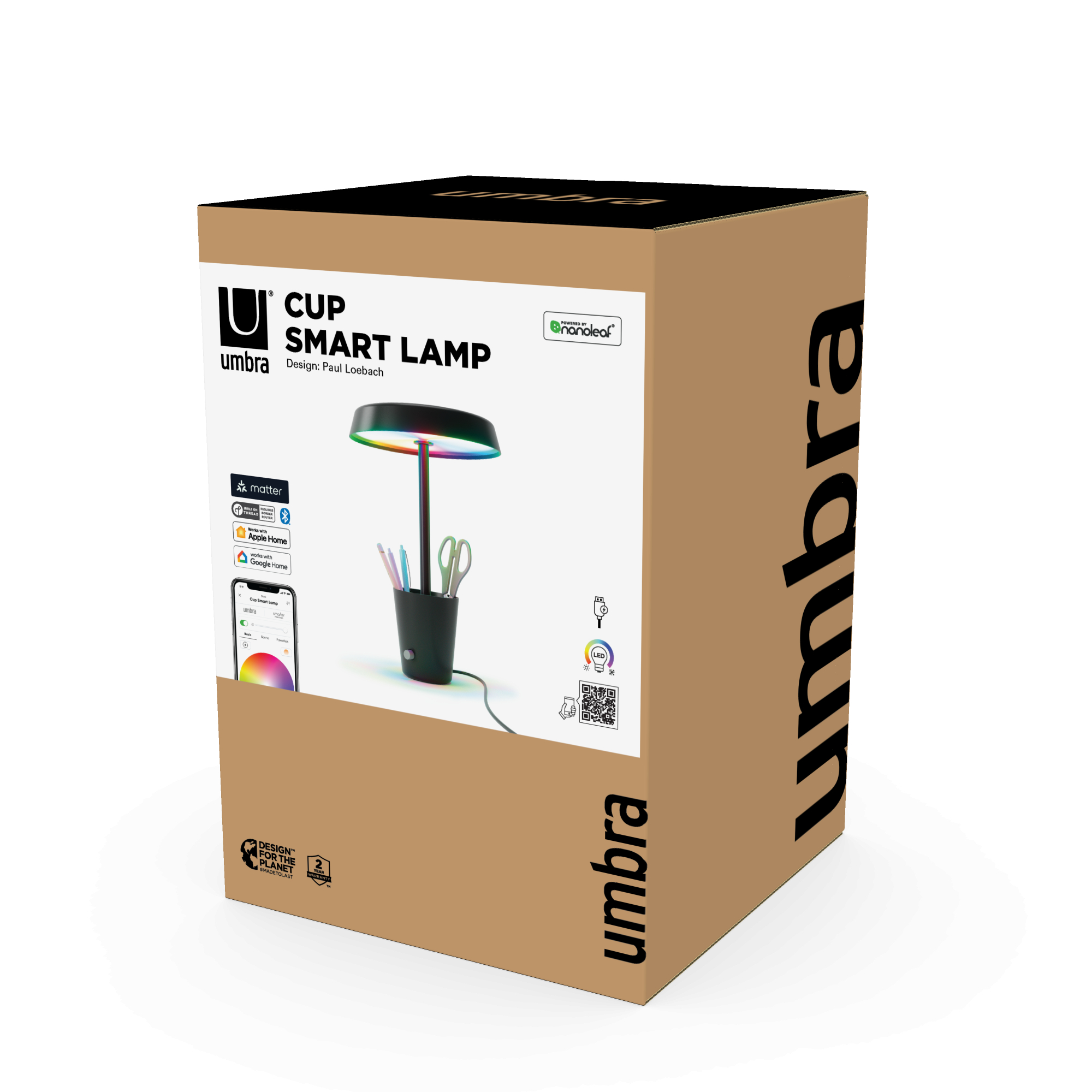 Una lampada in una scatola con testo e immagini su sfondo bianco.