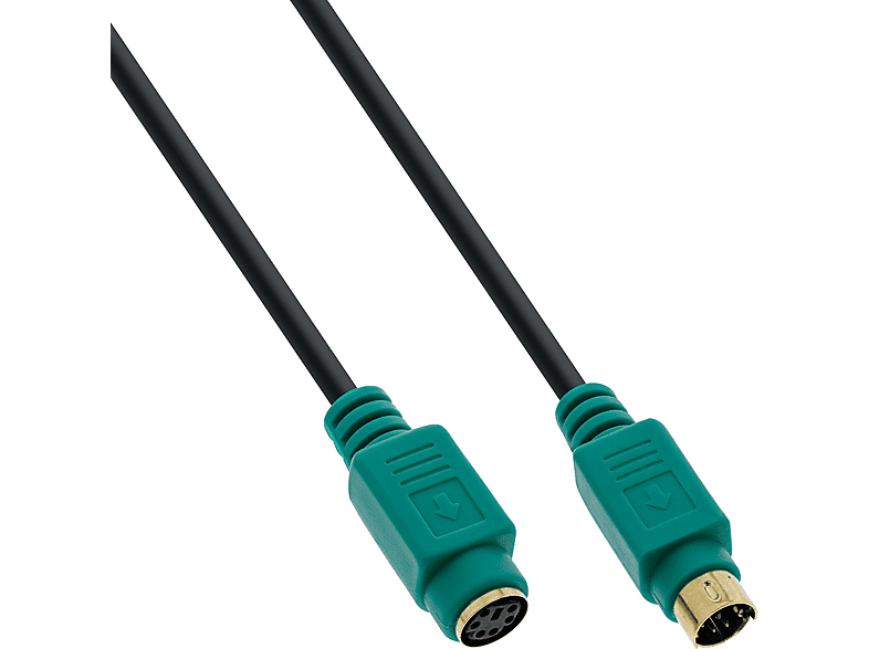 INLINE InLine® PS/2 Verlängerung, Stecker / Buchse, PC99, grüne Stecker ...