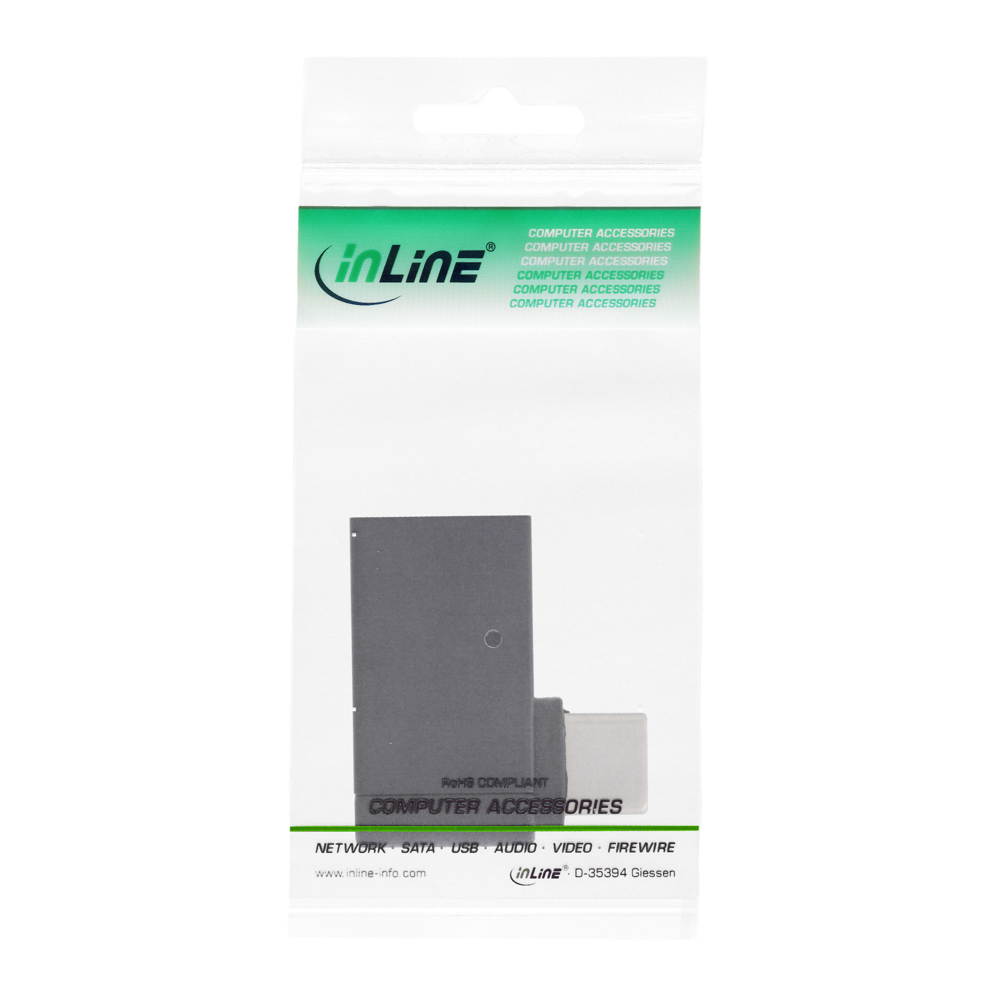 Plastiktüte mit 'inLine'-Marke, Computerzubehör.