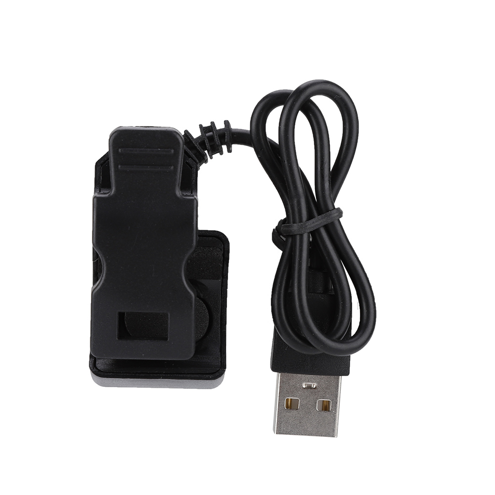 Ein schwarzer Clip mit angeschlossenem USB-Kabel. Das USB-Kabel ist mit dem Clip verbunden.