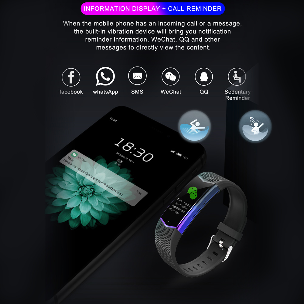 Eine Smartwatch mit Smartphone. Der Bildschirm zeigt Benachrichtigungen und die Uhr eine Nachricht.
