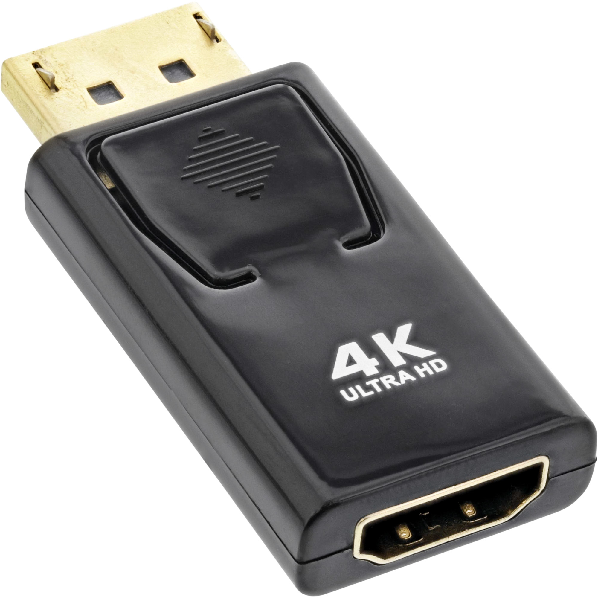 Ein schwarzer 4K Ultra HD Display Port Adapter.