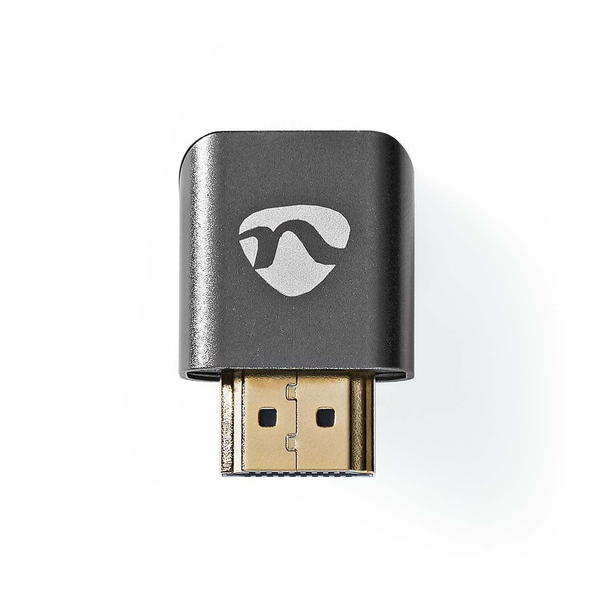 Adaptateur HDMI vers HDMI dans un boîtier gris.