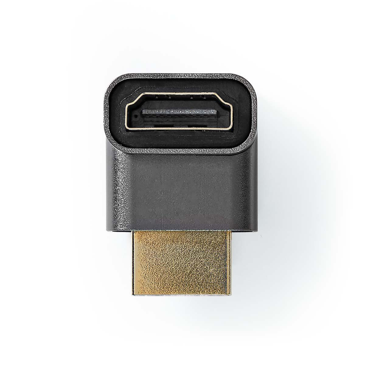 Adaptateur HDMI vers micro HDMI avec boîtier noir et connecteur doré.