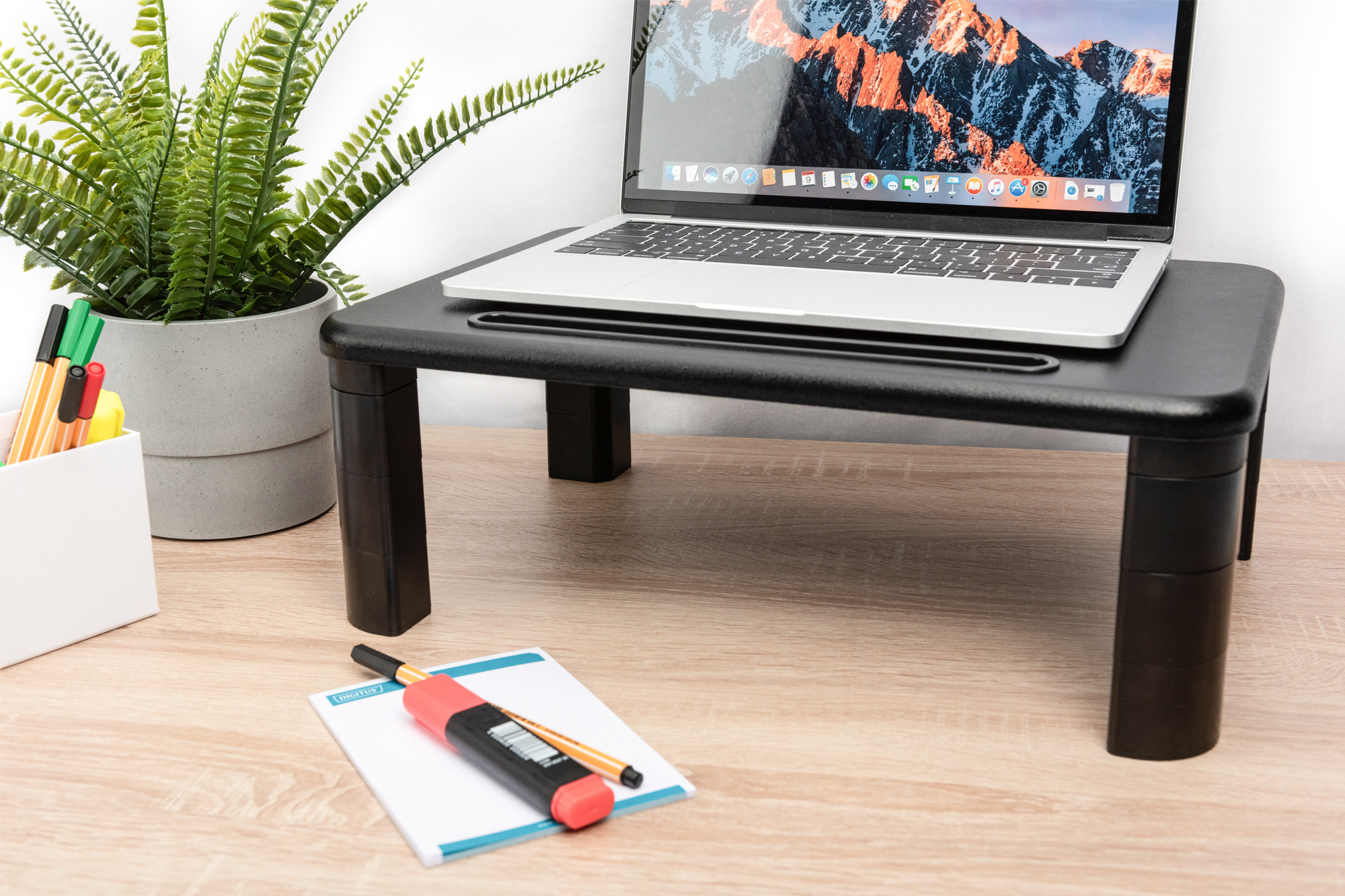 DIGITUS DA-90458 ERGONOMISCHE MONITORERHÖHUNG Zubehör, Black