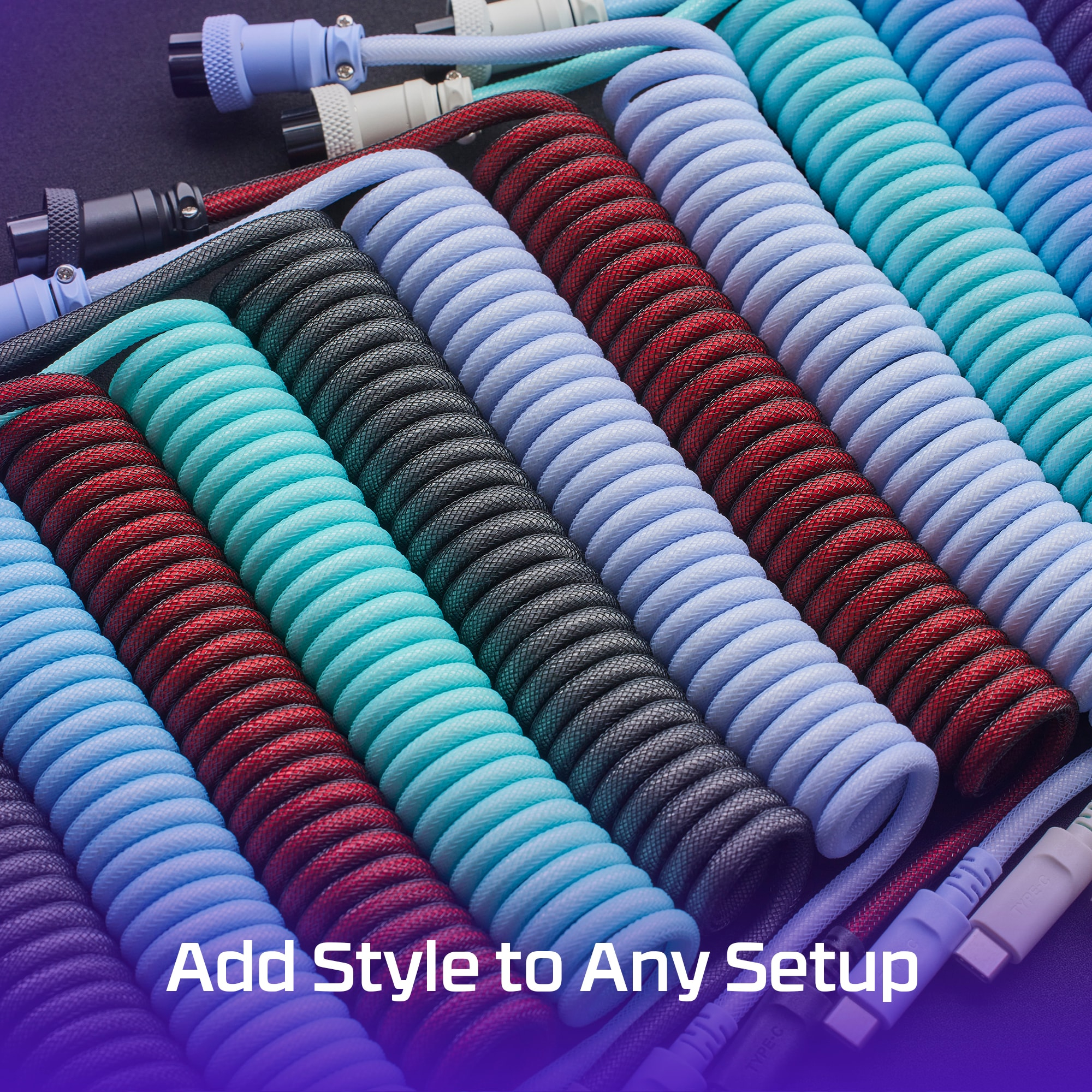 CAVO HYPERX Cavo a spirale  Compatibile con la maggior parte delle tastiere USB-C  Grigio