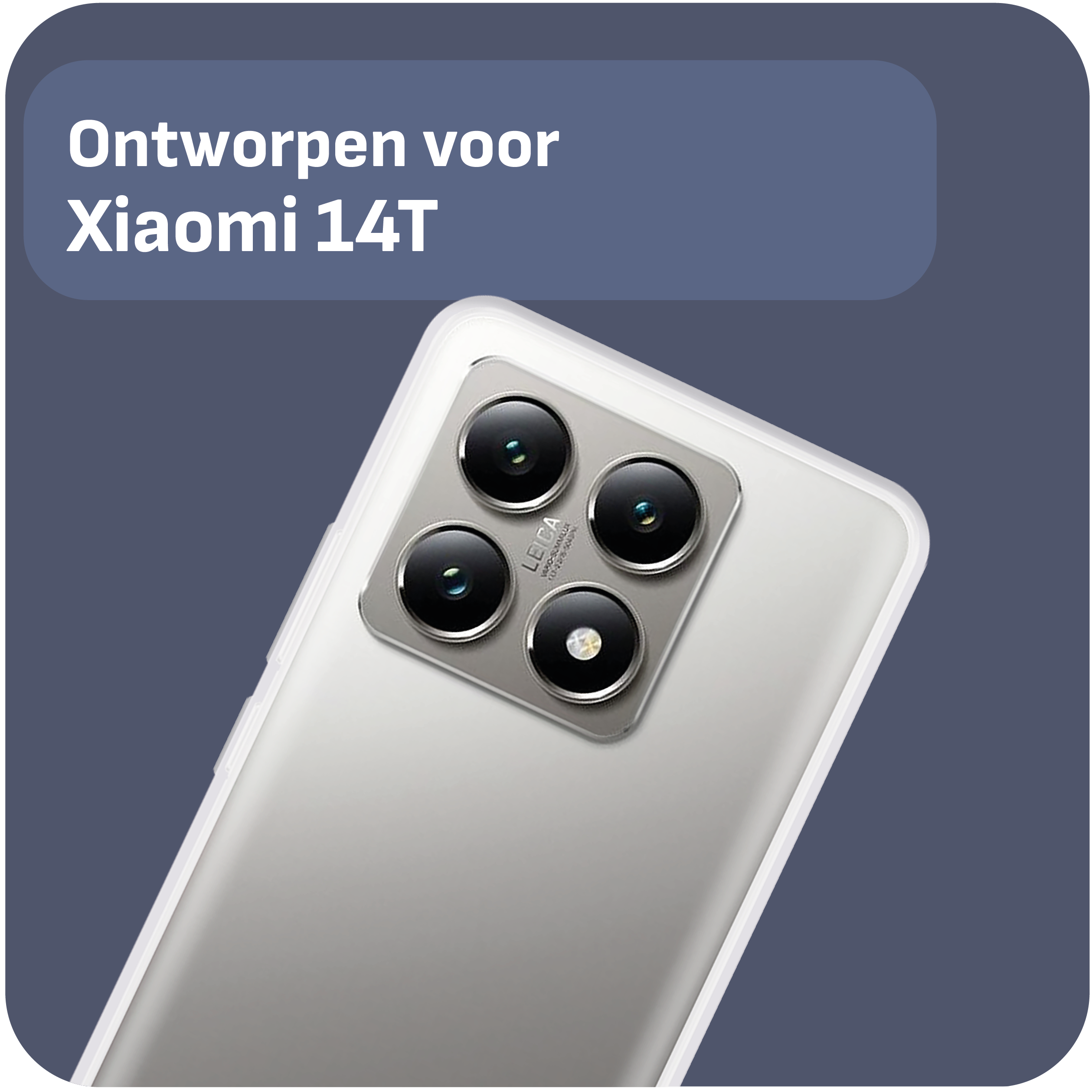 Smartphone-Rückseite mit mehreren Kameras, Text: Entwickelt für Xiaomi 14T.