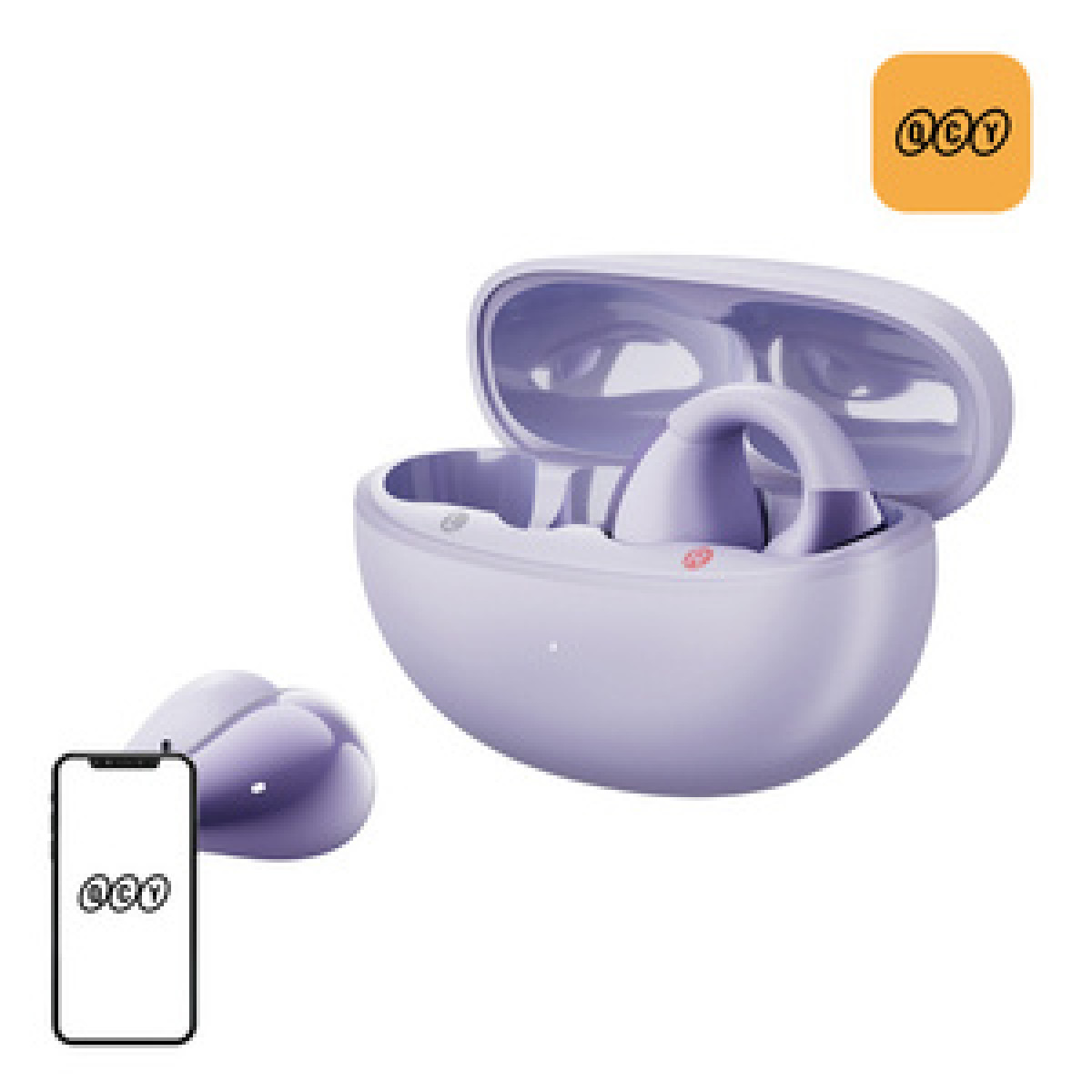 QCY C30 (QT33) Crossky  4 Mikrofon Enc IPX5 5.4 Bluetooth Küpe Kulaklık Mor