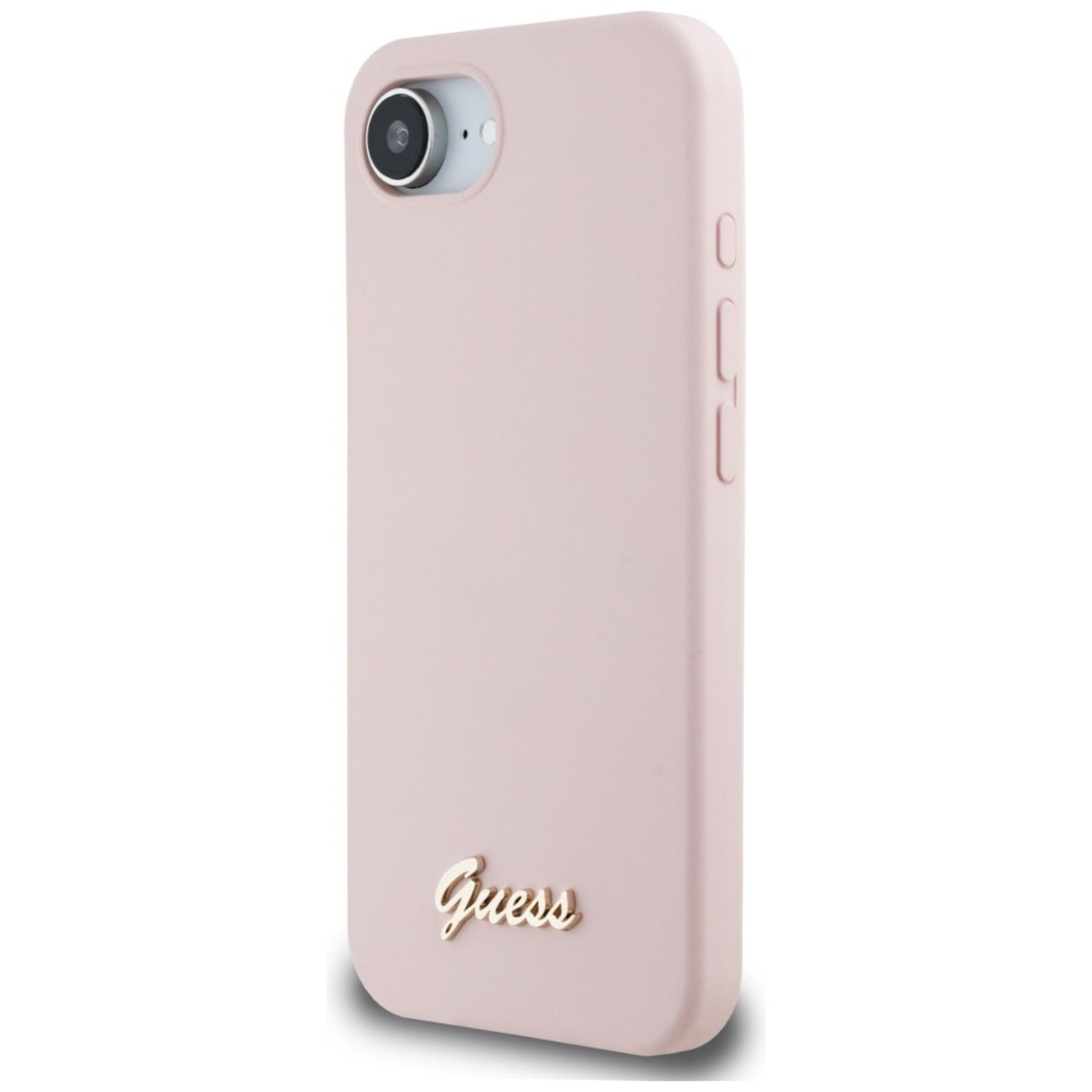 Una custodia per telefono Guess rosa.