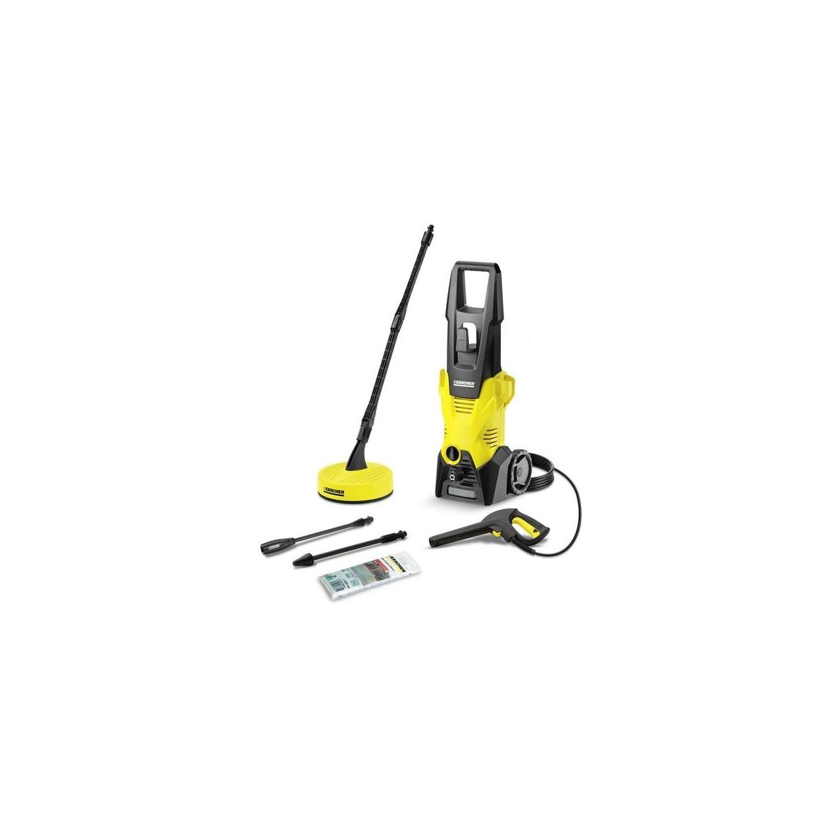 Idropulitrice giallo e nero, con accessori.
