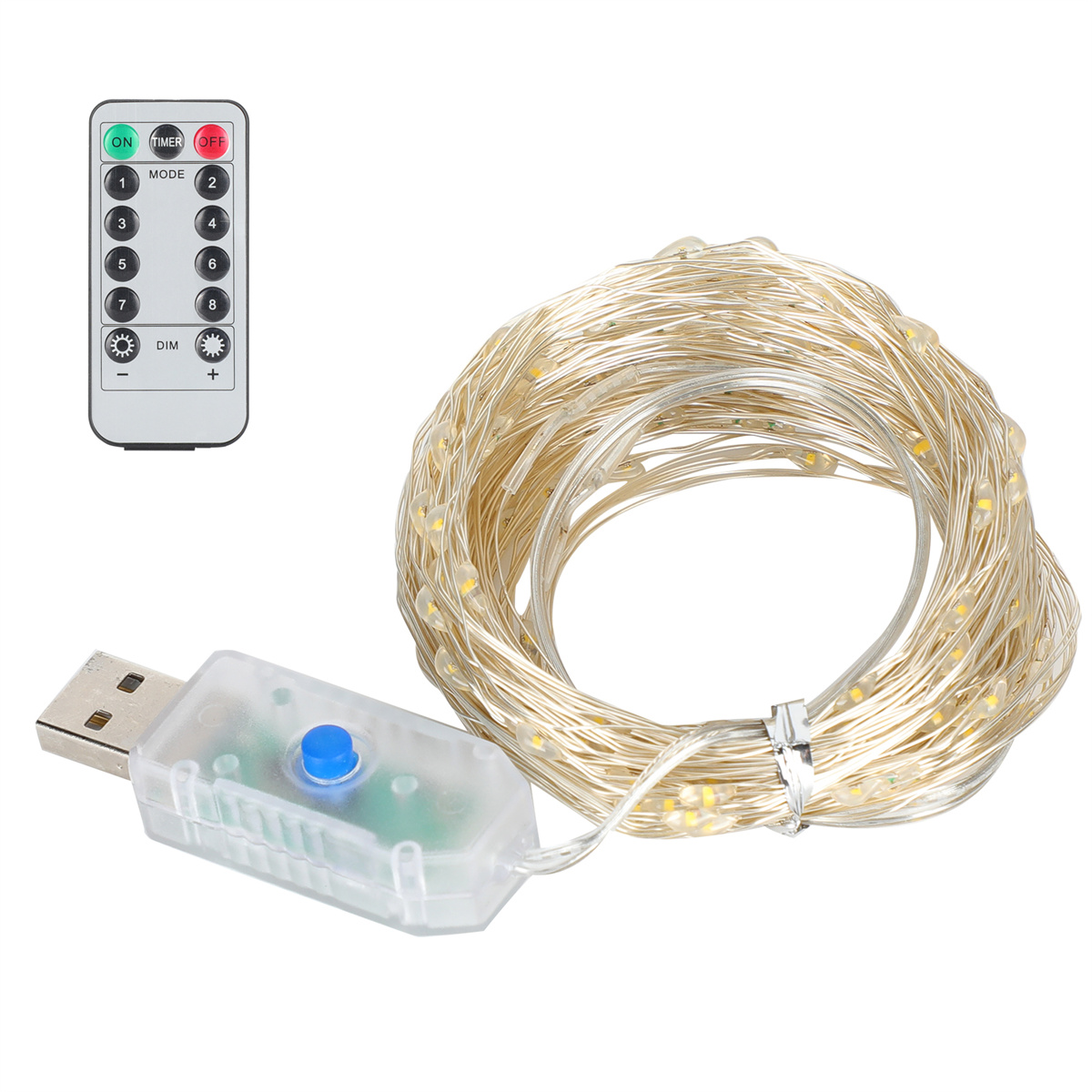 ELKUAIE 8 Modi, USB-Anschluss Lichterkette