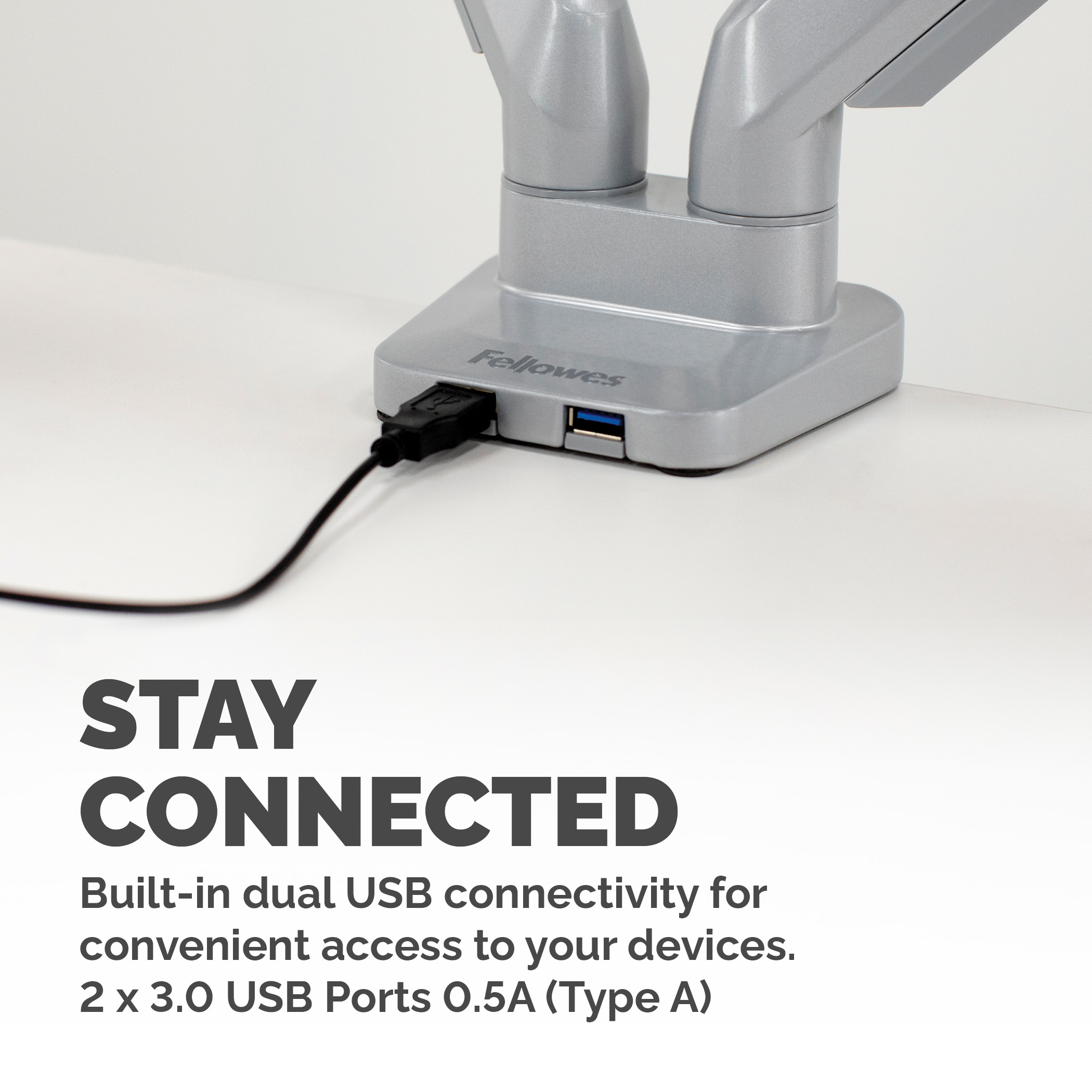 Uchwyty i stojaki do monitorów FELLOWES Platinum Series 8056501 Srebrny