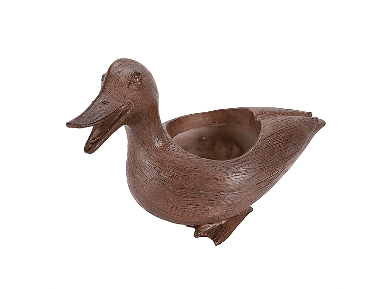 2er Set Bronze Enten Paar – 12cm, Antikes Finish, Garten Teich DekoTiere