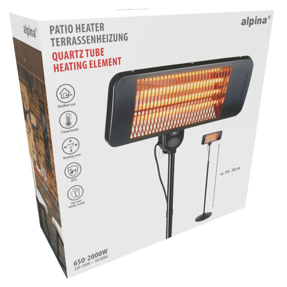 ALPINA MEALA3990/002 Chauffage de terrasse Noir