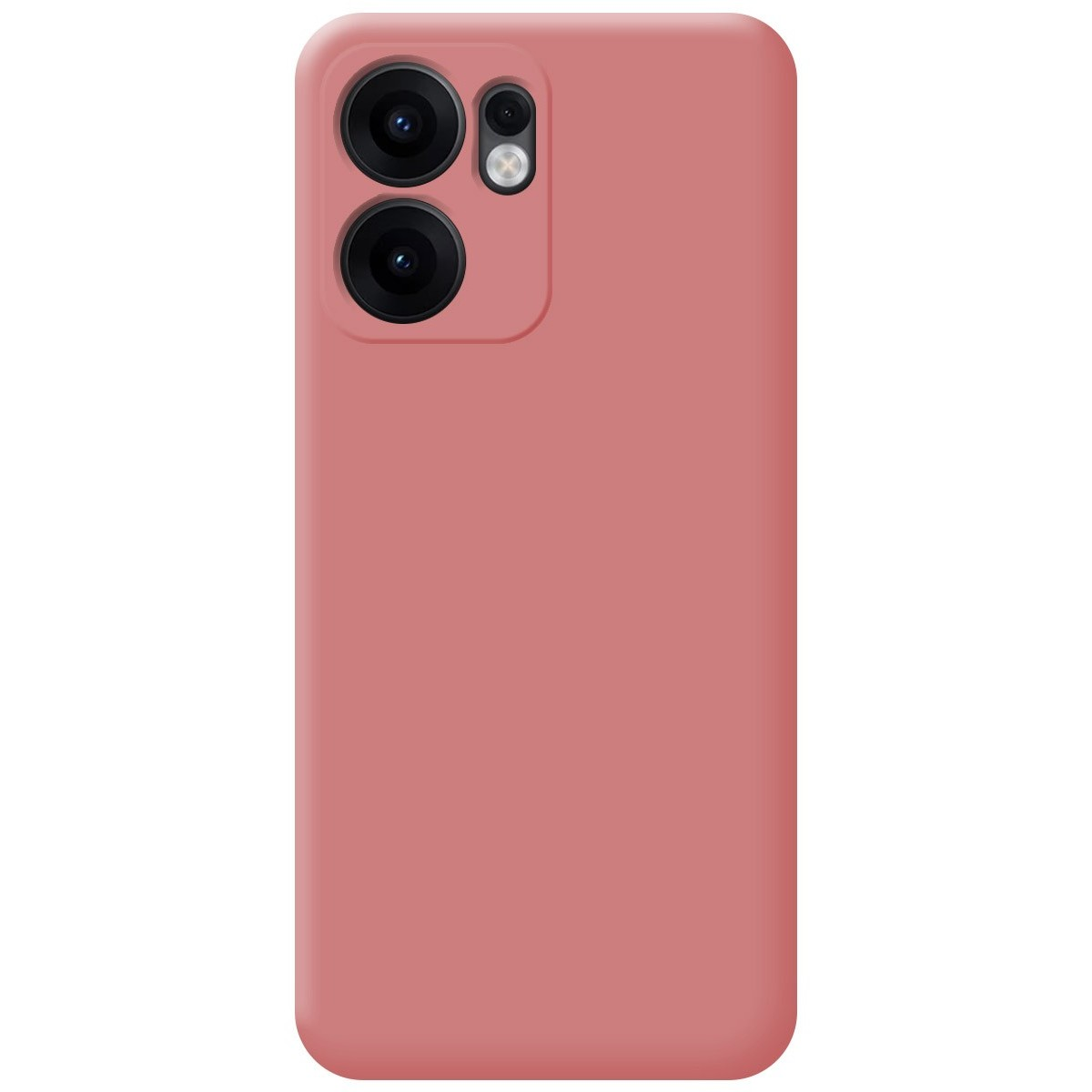 Smartphone con una semplice custodia rosa.