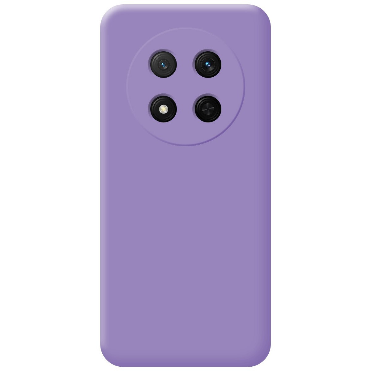 Custodia viola con quattro obiettivi in disposizione circolare.
