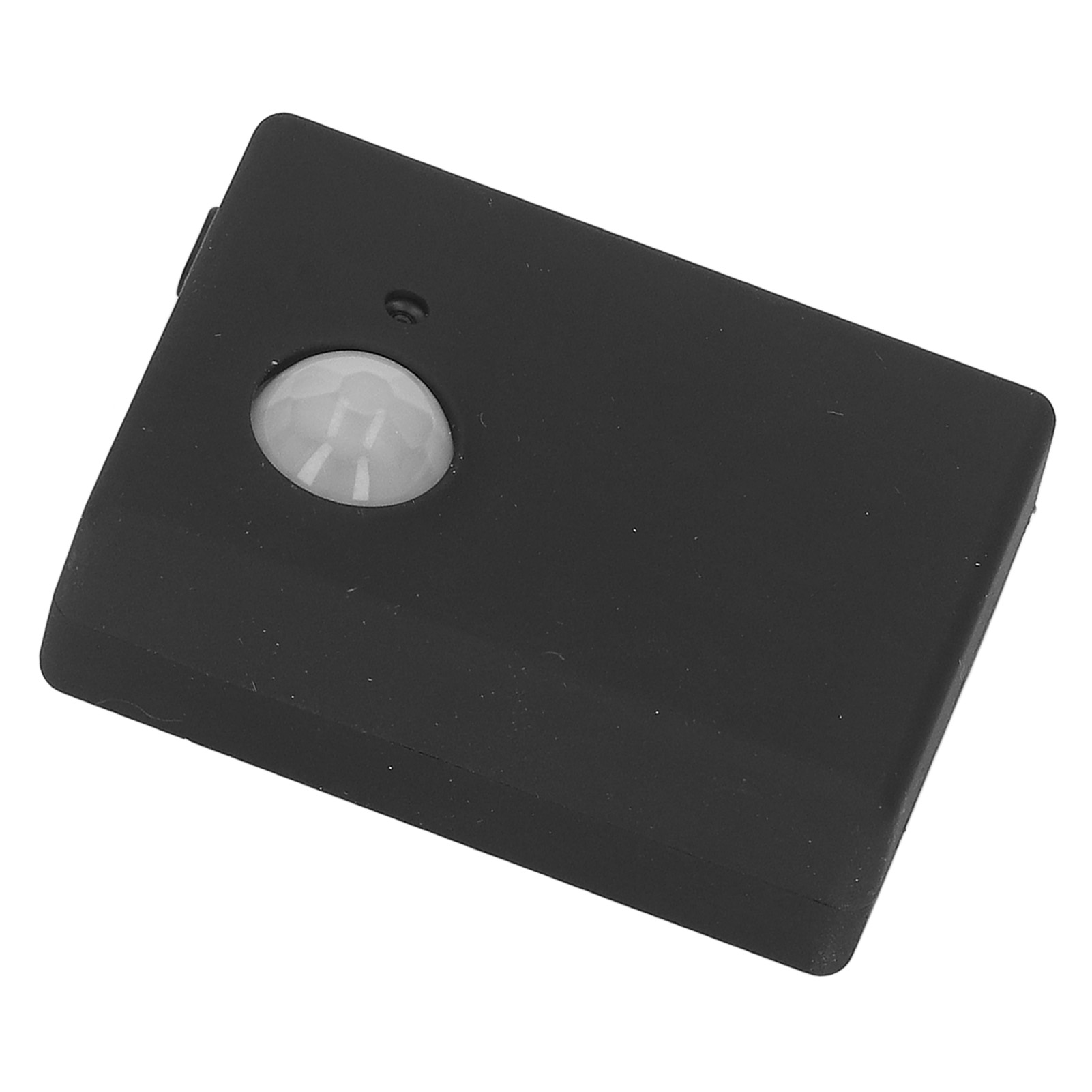 Schwarzer Bewegungssensor mit rundem Sensor und einfachem Design.