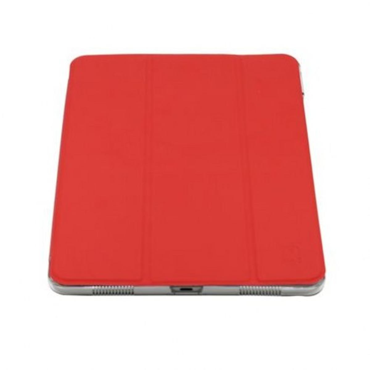 Custodia rossa per tablet. La custodia è chiusa e copre il tablet.