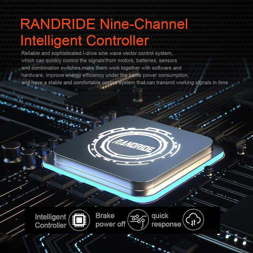 Diagramm eines intelligenten Neun-Kanal-Controllers mit Text und Symbolen.