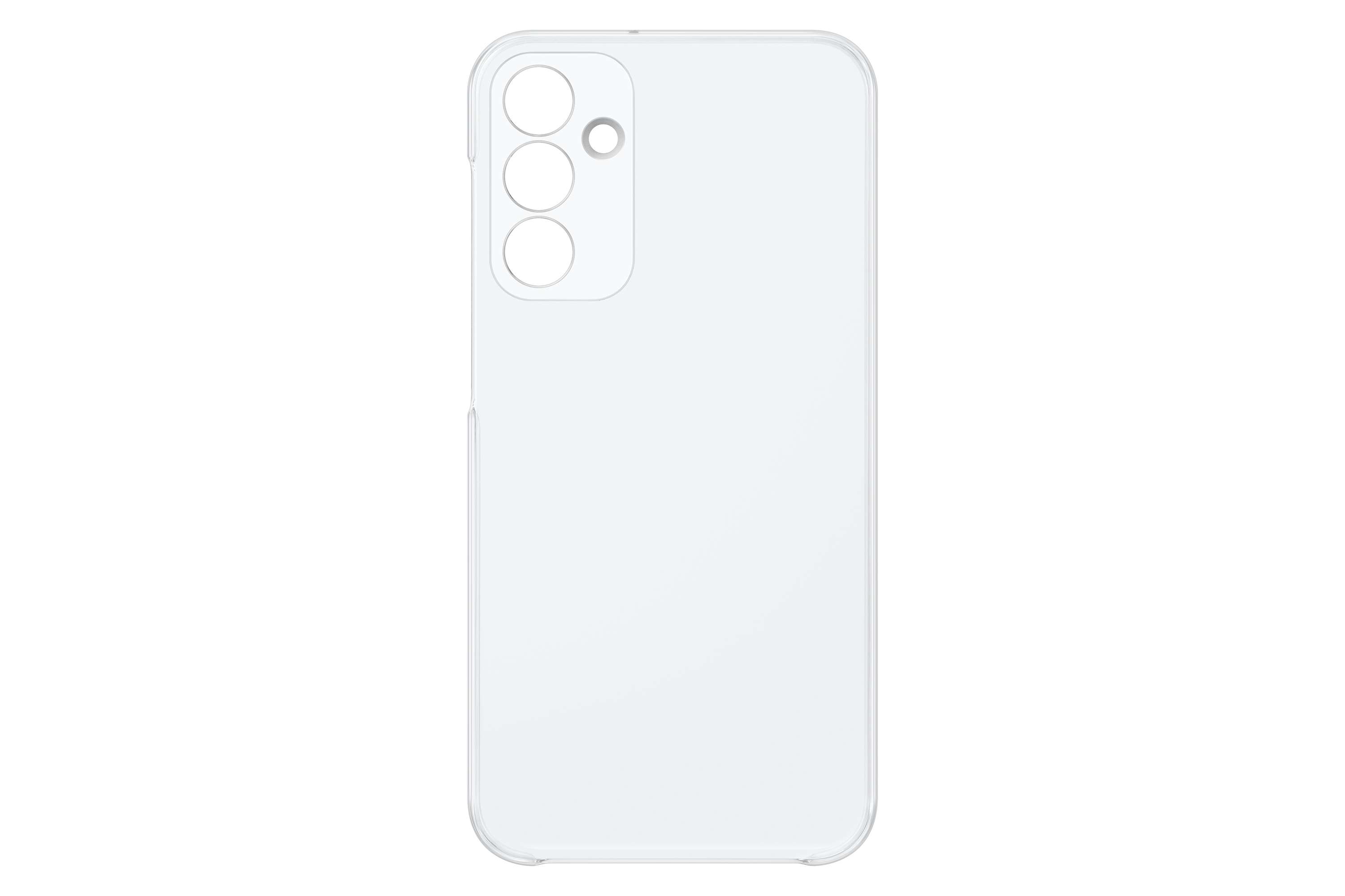 Przezroczyste etui na telefon do smartfona z trzema otworami na aparat.