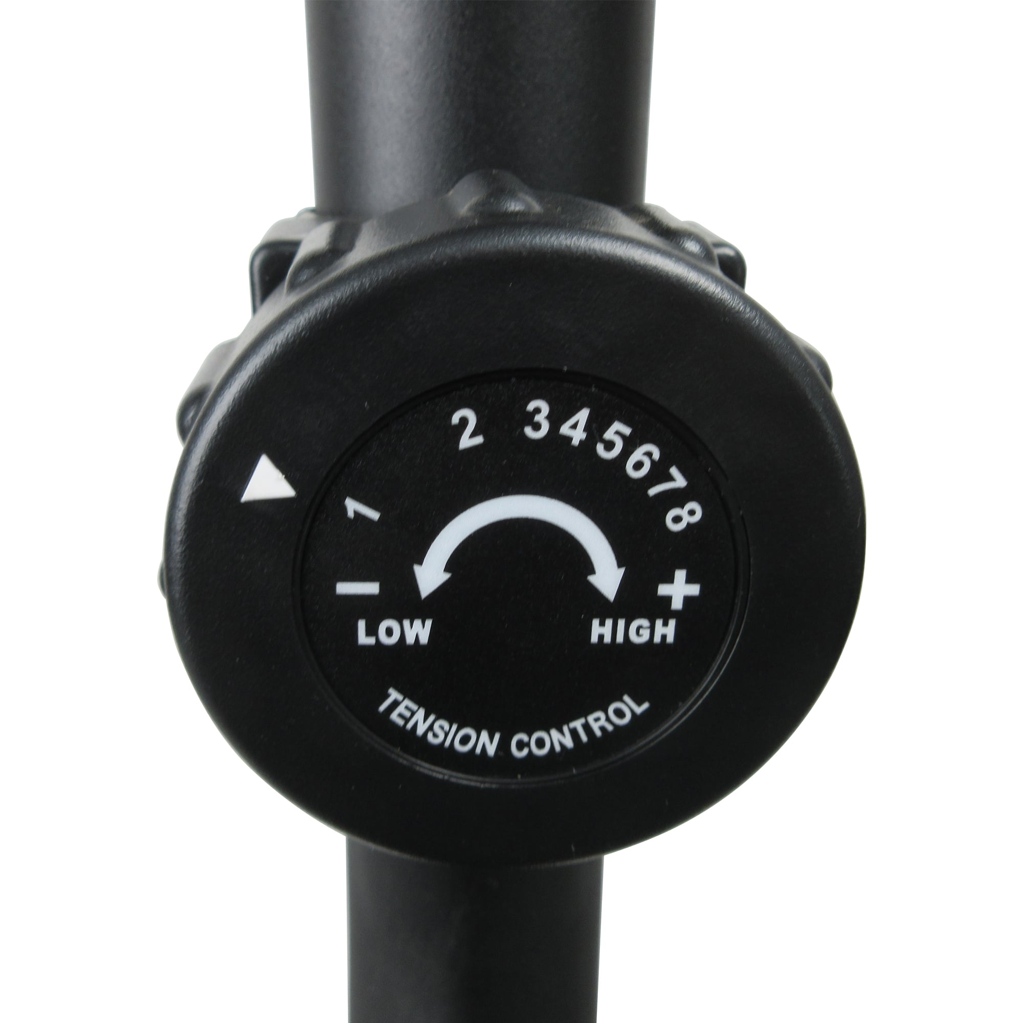 Czarny regulator napięcia z numerami i strzałkami.