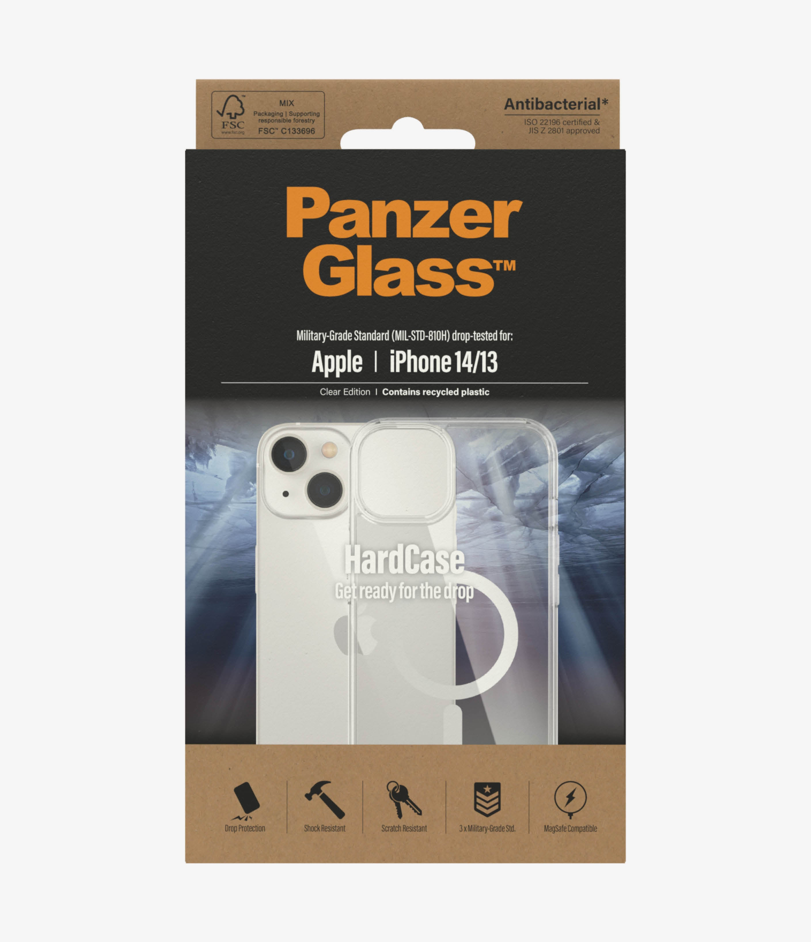 PANZERGLASS IPH14 HARD MAGSAFE COVER CLEAR, Backcover, Apple, iPhone 14 | iPhone 13, Transparent