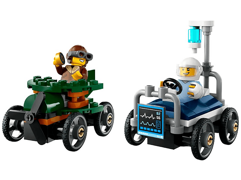 LEGO City Uçak, Hastane Yatağına Karşı Yarış Arabası Paketi 60459