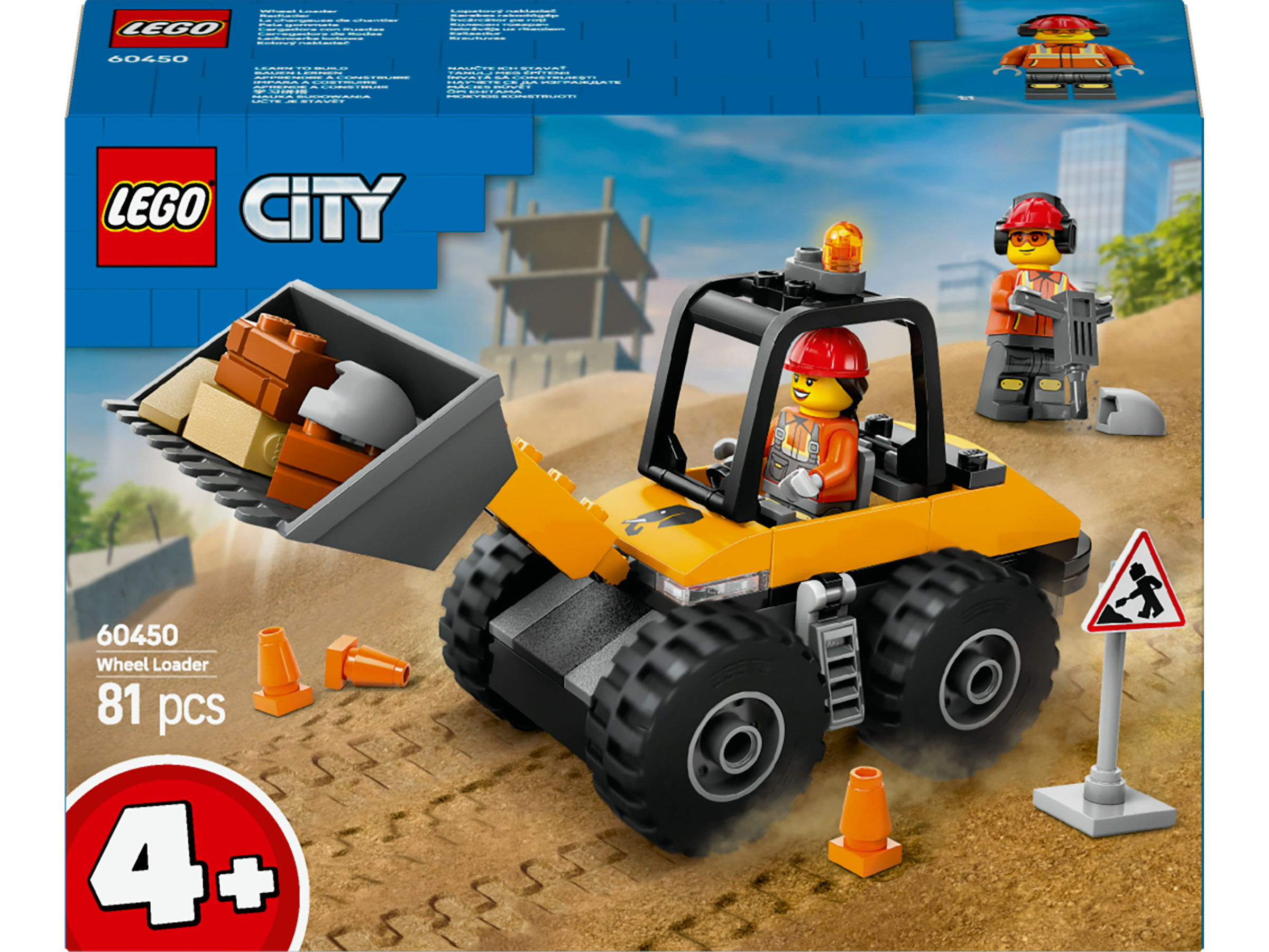 LEGO City Sarı Tekerlekli İnşaat Yükleyicisi 60450