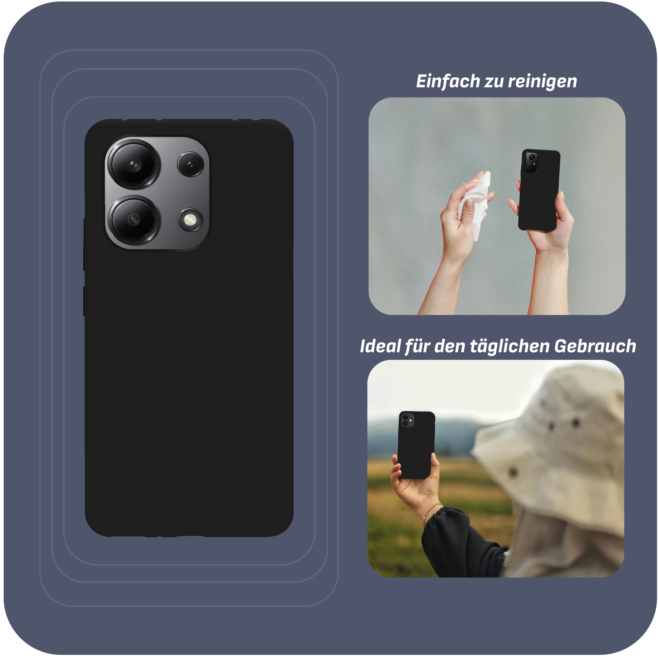 CAZY Handyhlle, Backcover, Xiaomi, Redmi Note 13 4G, Schwarz | MediaMarkt