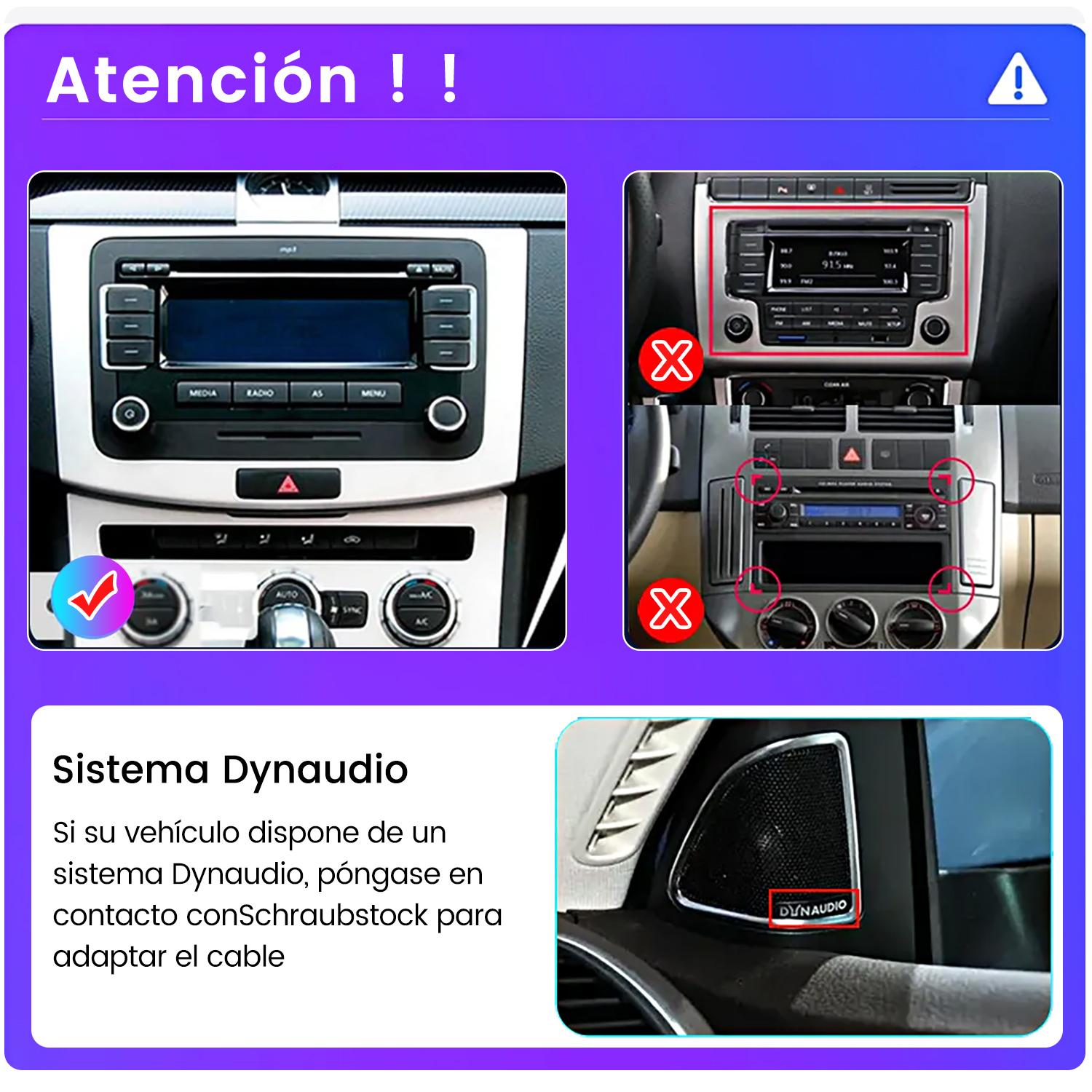 Panel de instrumentos del coche con componentes del sistema Dynaudio, comparación con sistemas de audio.