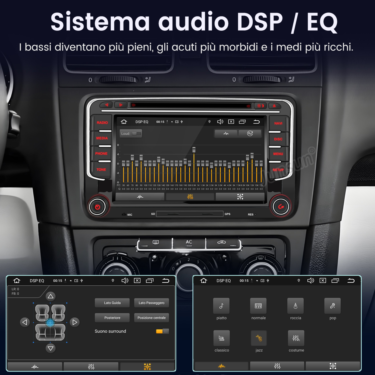 AUTORADIO HEXINEX VW Golf 5 6 PLUS Touran Passat B6/B7 Tiguan