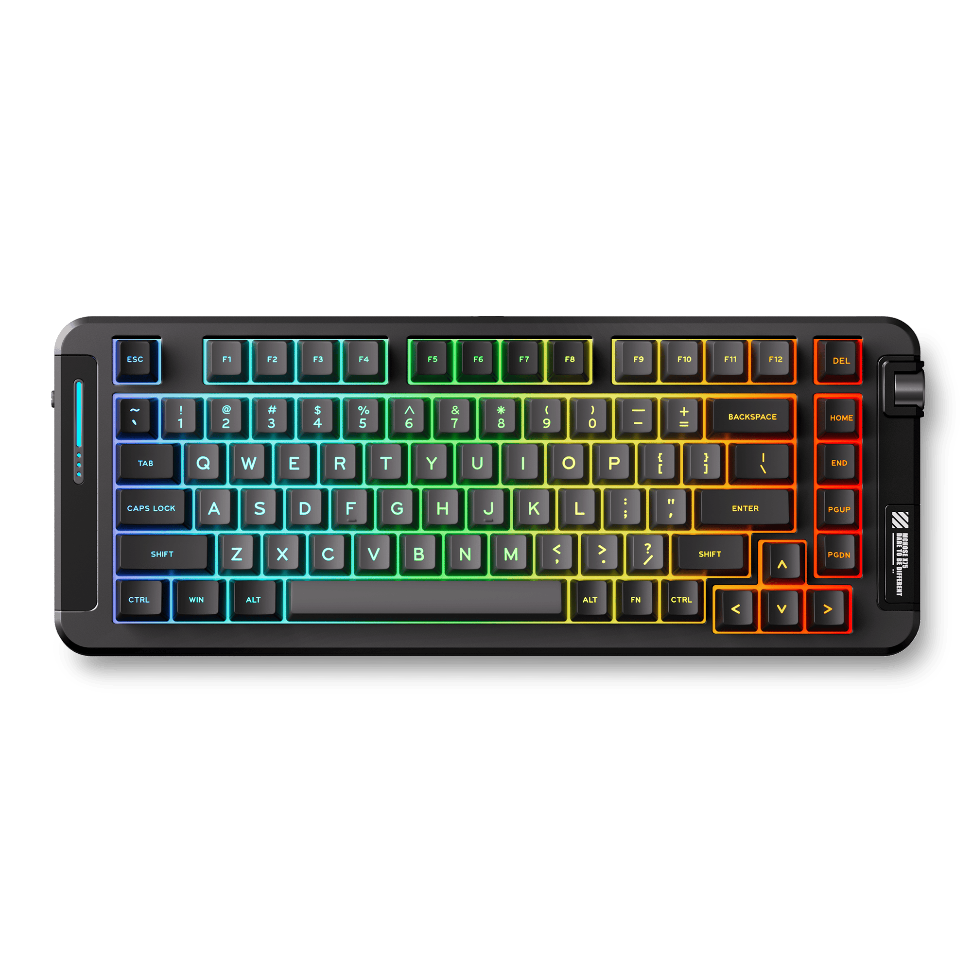 MCHOSE MC-X75-1A X75 %75 RGB Hotswap Mekanik Kablosuz Gaming Klavye Siyah