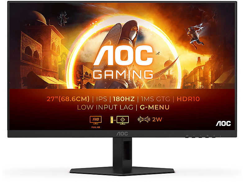 AOC 27G4X 27 Zoll Full-HD Computerbildschirme (1 ms Reaktionszeit , 180 Hz , 180 Hz nativ)