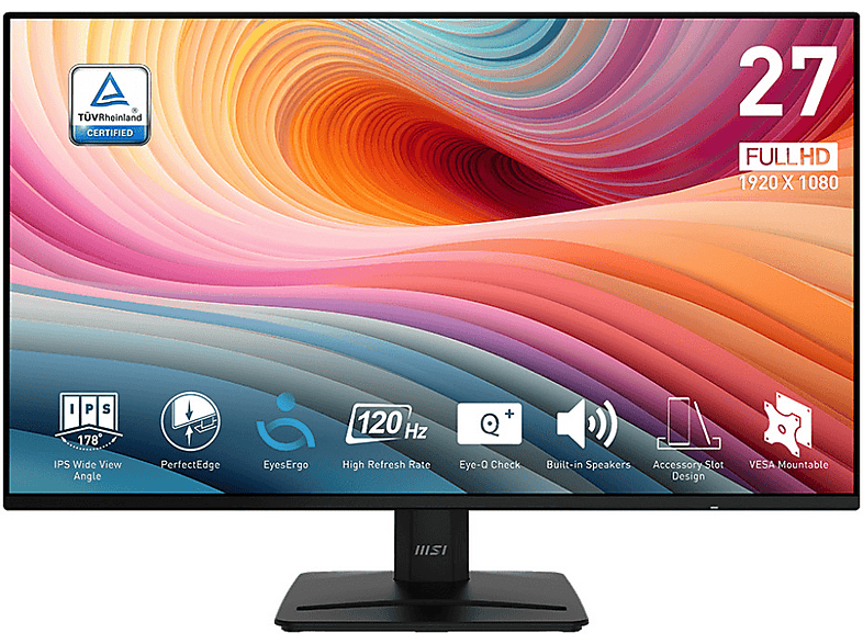 MSI PRO MP271A E2 - 27 inch - 1920 x 1080 (Full HD) - IPS-paneel