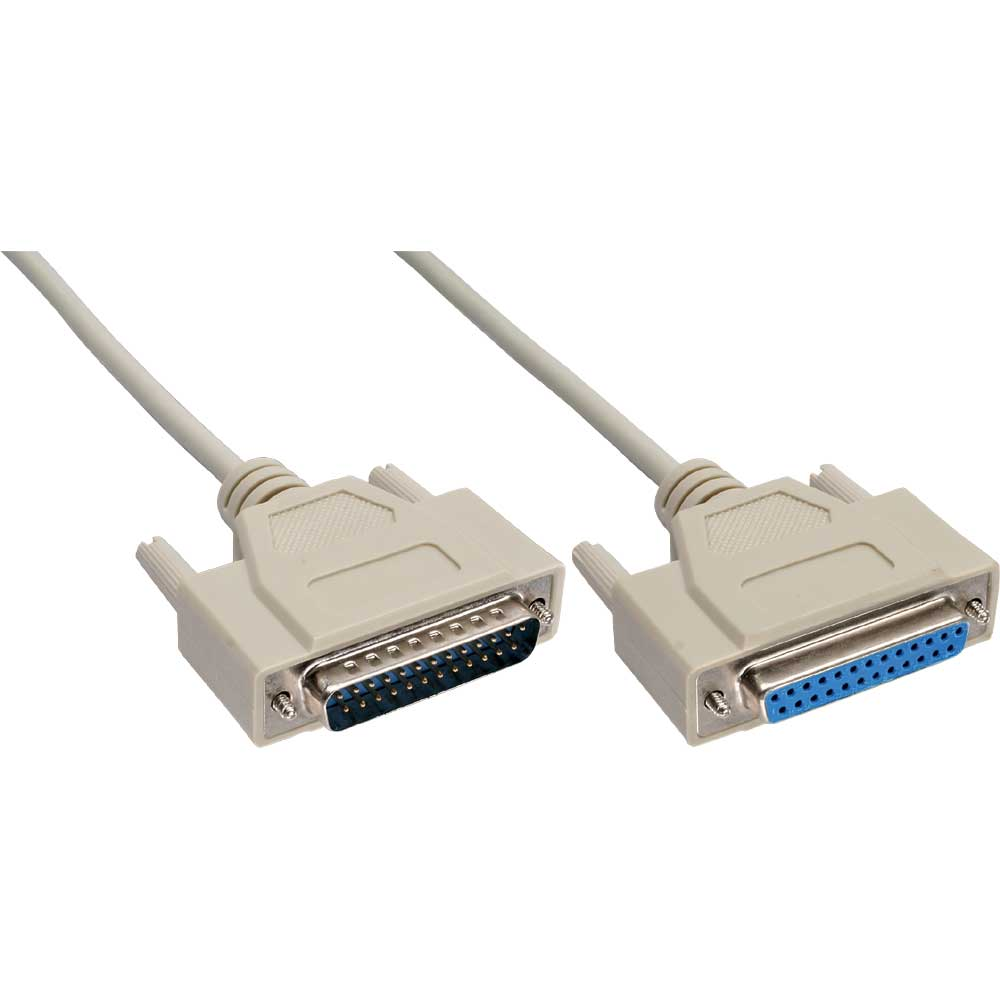 Due cavi paralleli per stampanti grigi con connettori blu.