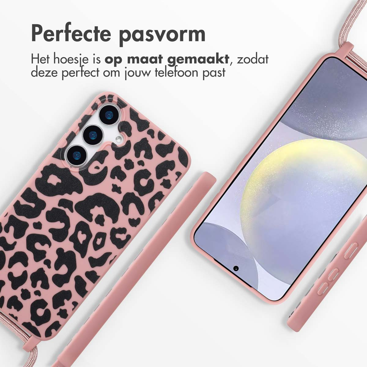 Coque de téléphone noire ouverte, avec un téléphone à l'intérieur. Elle absorbe les chocs.