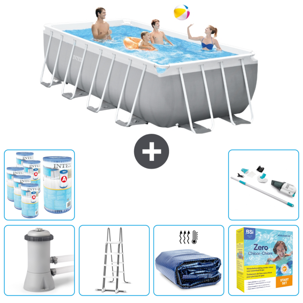 People in a pool with accessories. People in a pool with accessories and pool.